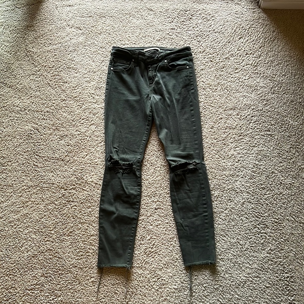 Joe’s Jeans Mid Rise Army Green Skinny